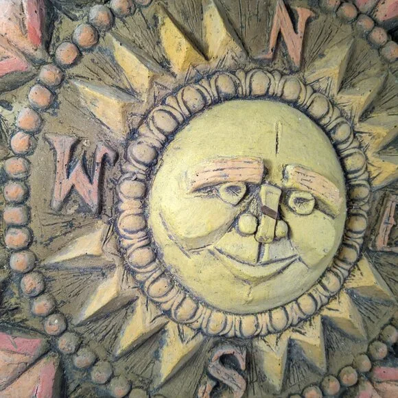 Vintage Vanguard Studios Sun Compass Vanathane Sculpture wall hanging art 1967